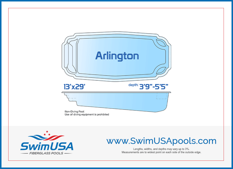 arlington small classic inground fiberglass pool