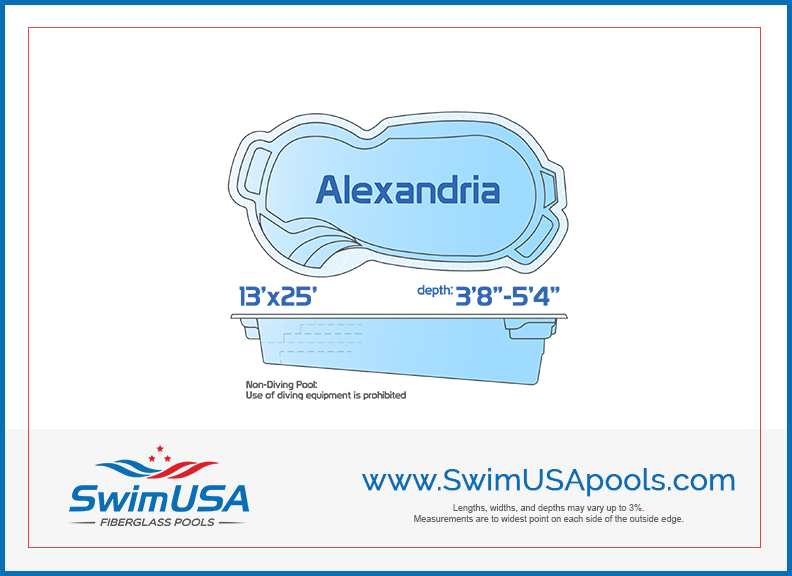 Alexandria small freeform inground fiberglass pool