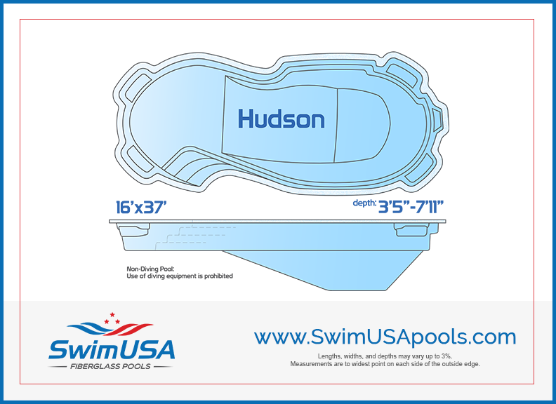 Hudson large freeform inground fiberglass pool