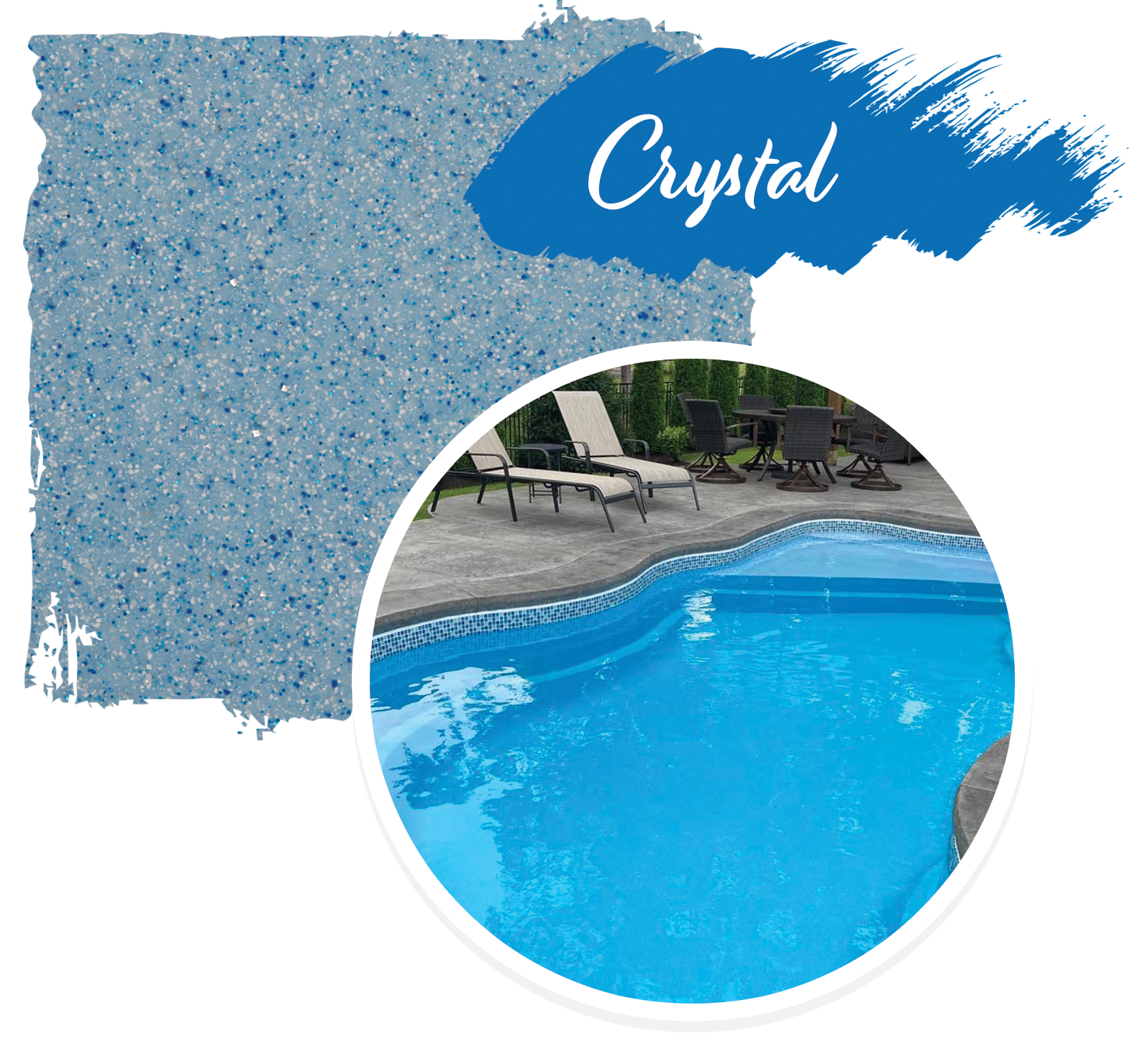 Crystal fiberglass pool shell color