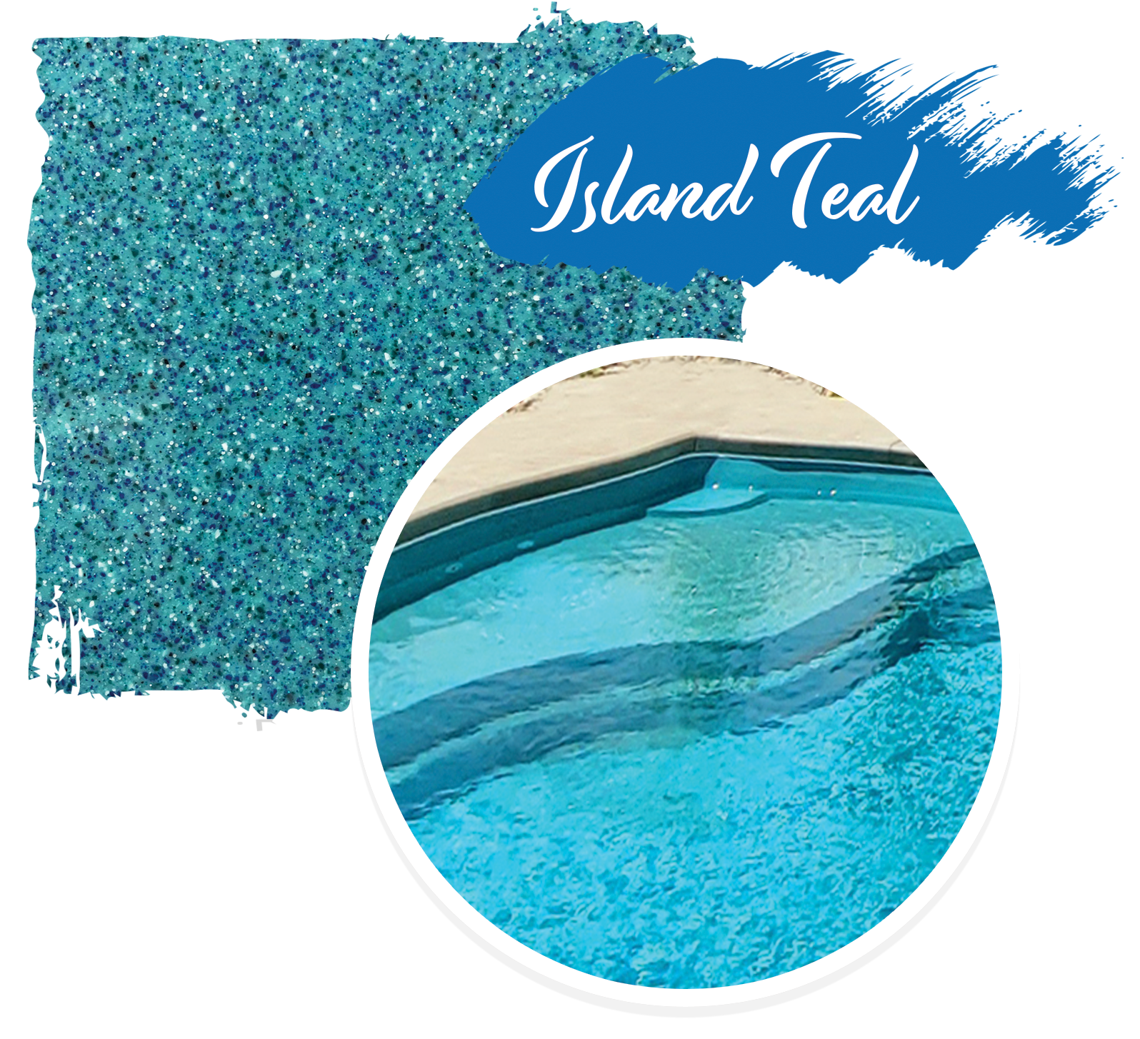 Island Teal fiberglass pool shell color