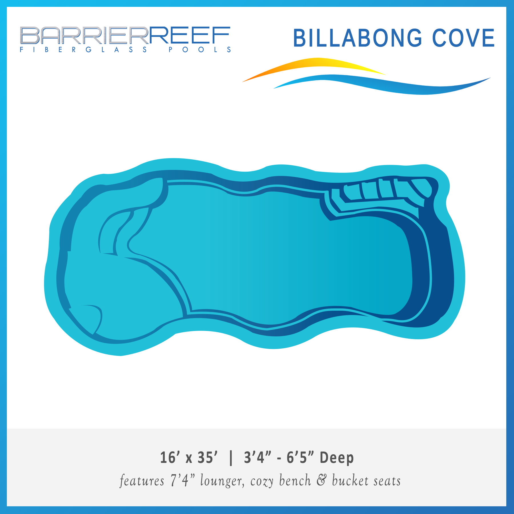 Billabong Cove Barrier Reef Fiberglass Pool