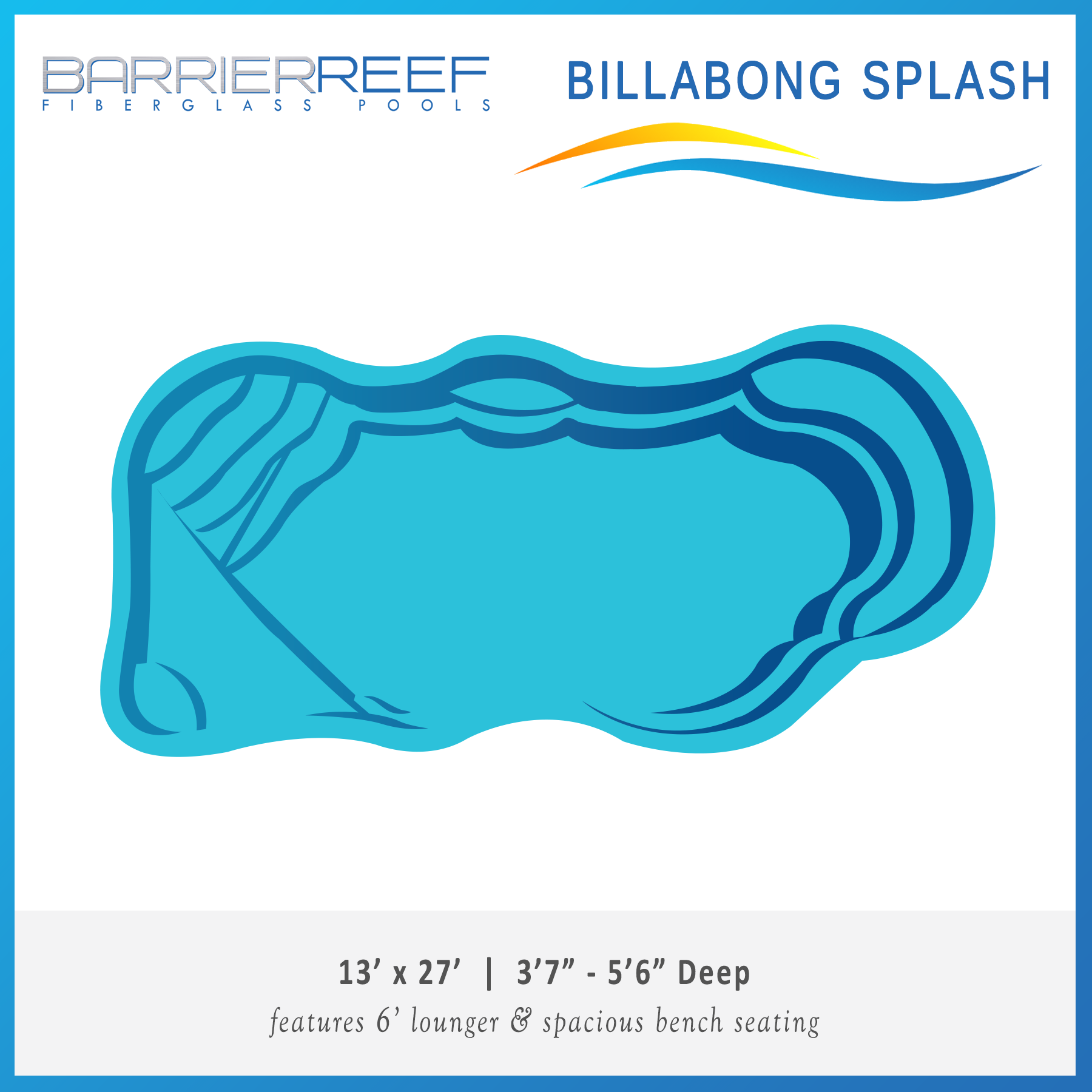 Billabong Splash Barrier Reef Fiberglass Pool
