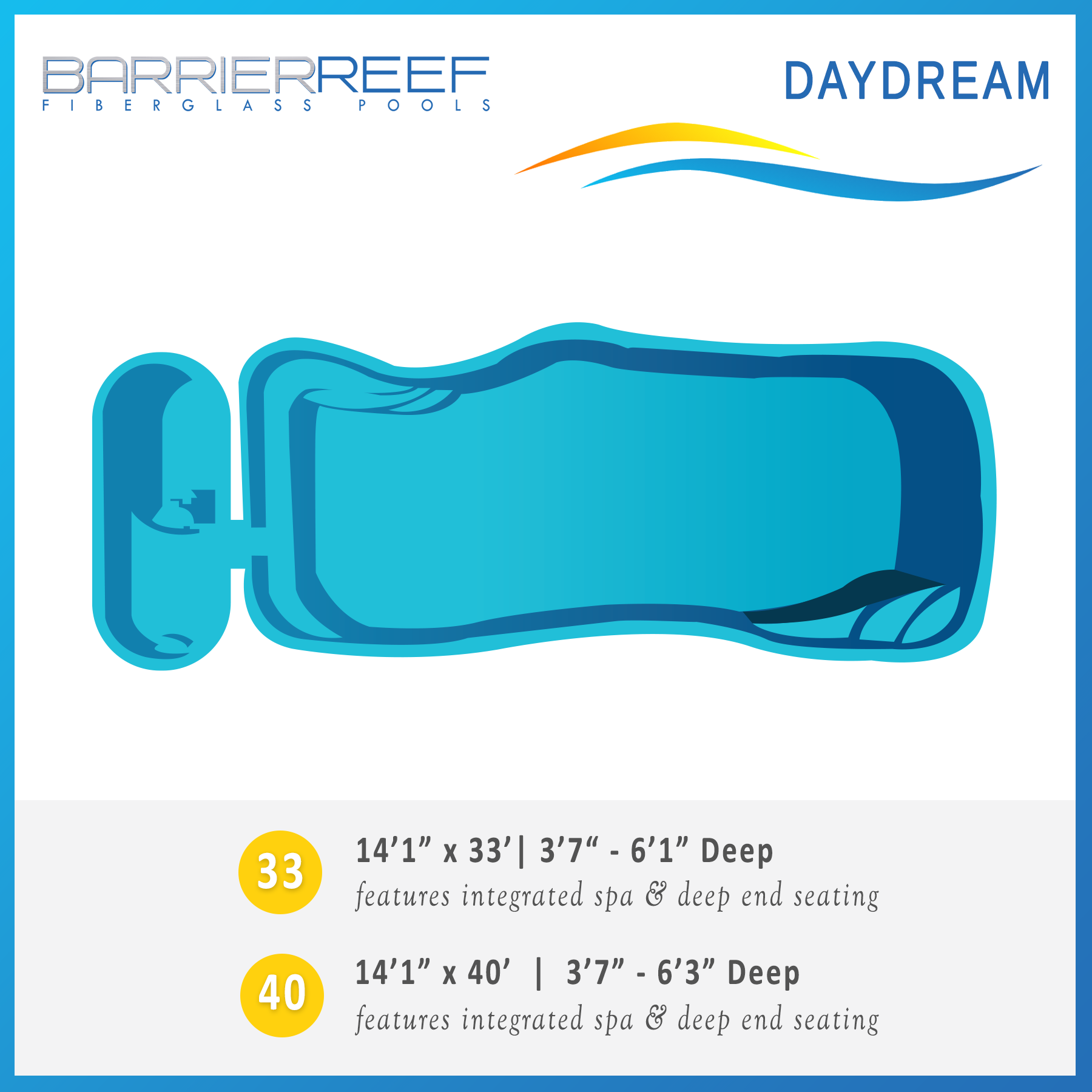 Daydream Barrier Reef Fiberglass Pool