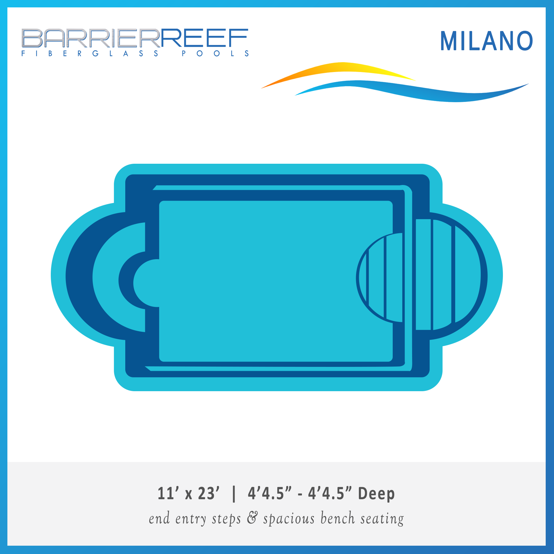 Milano Barrier Reef Fiberglass Pool