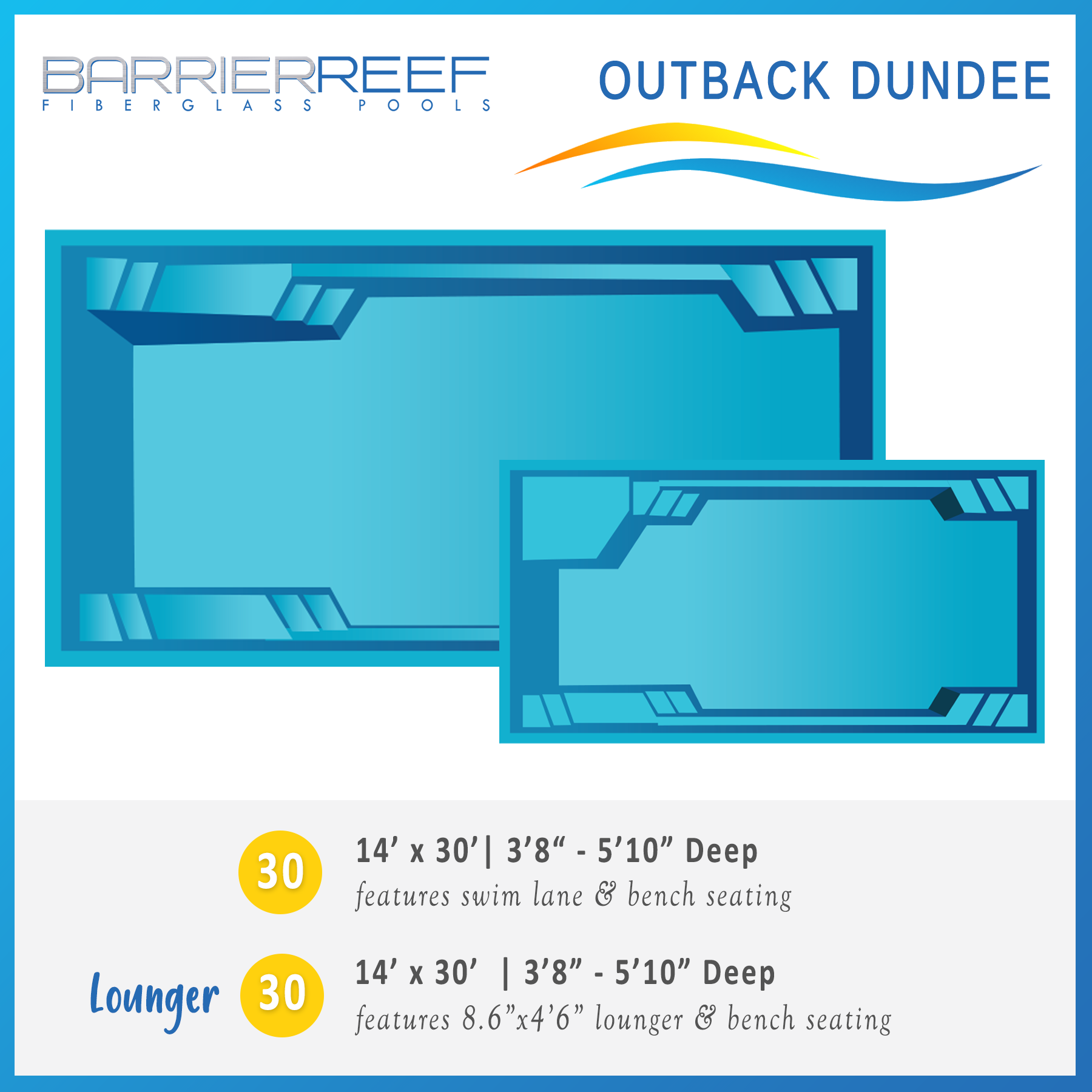 Outback Dundee Barrier Reef Fiberglass Pool