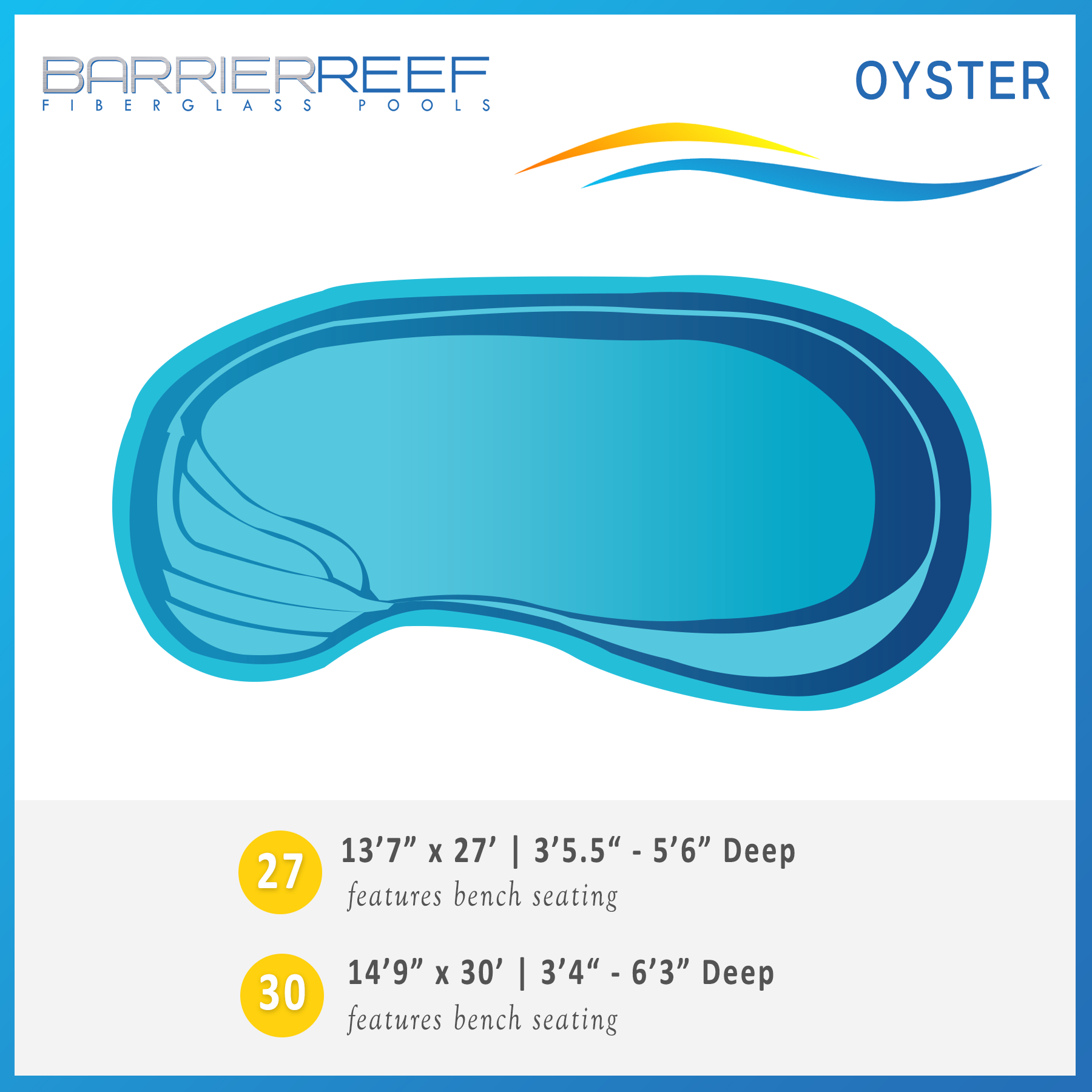 Oyster Barrier Reef Fiberglass Pool