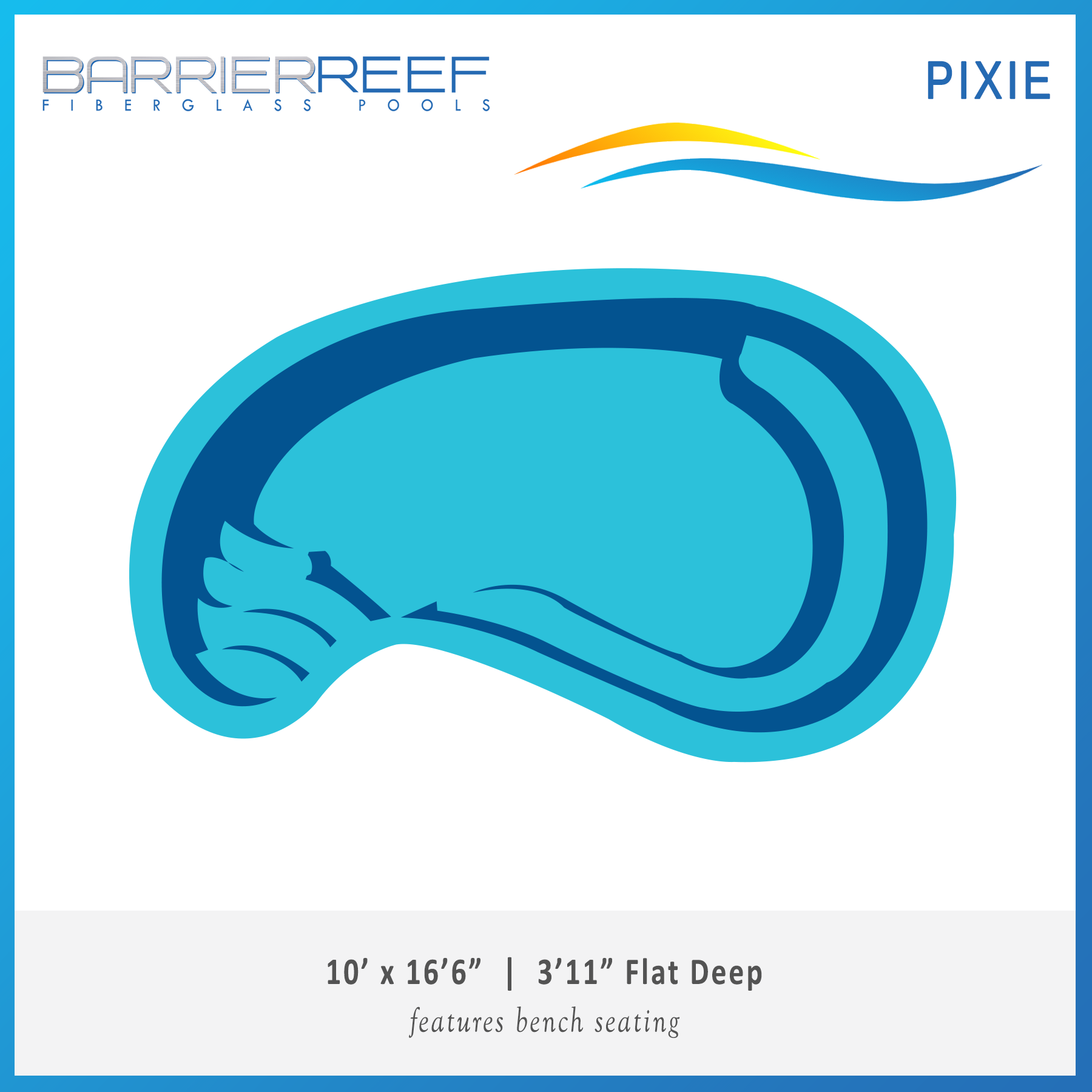 Pixie Barrier Reef Fiberglass Pool