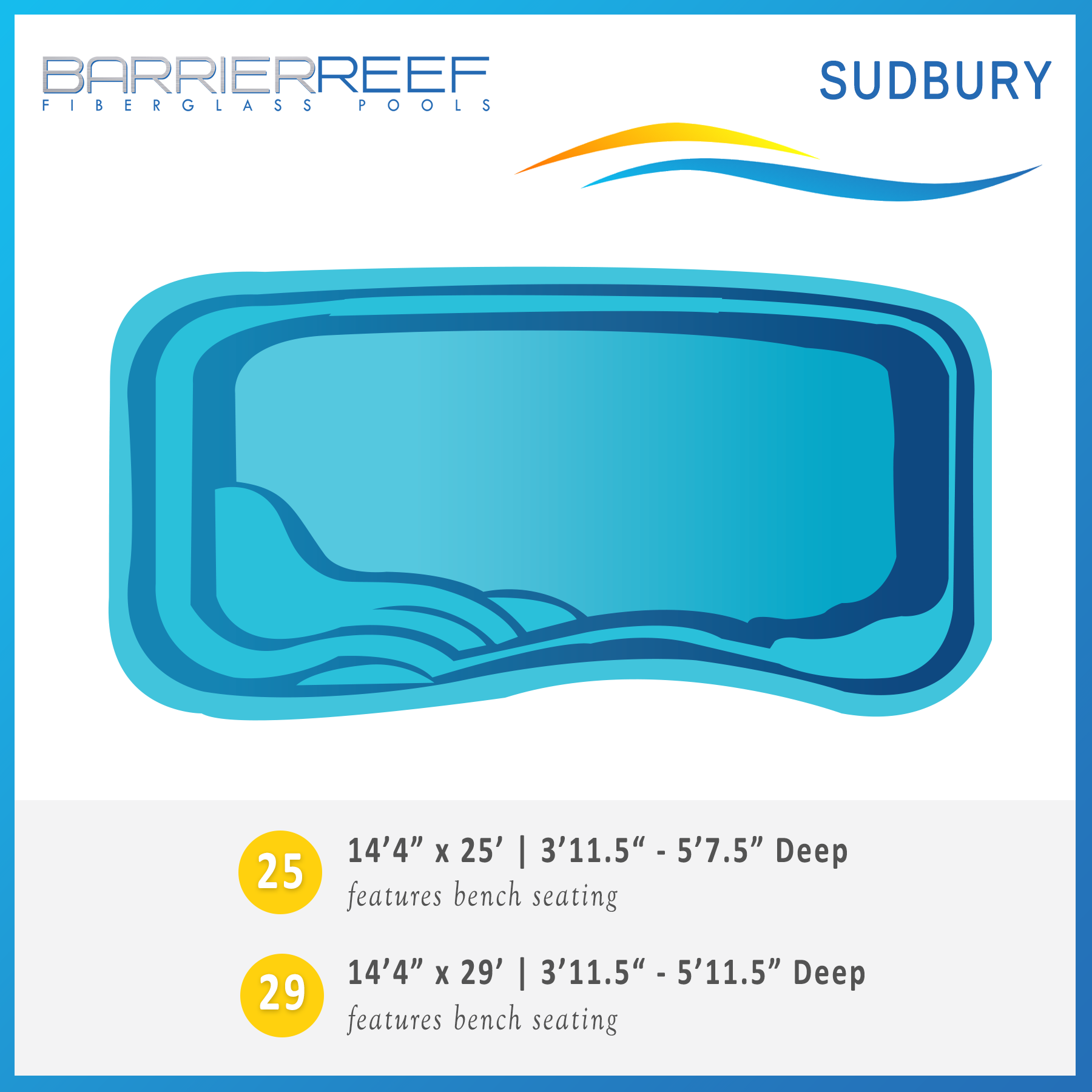 Sudbury Barrier Reef Fiberglass Pool